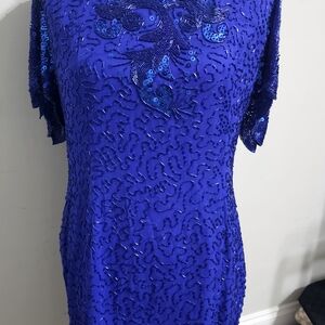 Vibrant Blue Sequin Dress